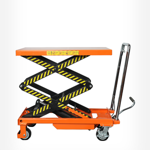 Plate-forme élévatrice manuelle Portable Table élévatrice à ciseaux Palan <span class=keywords><strong>de</strong></span> Construction en <span class=keywords><strong>acier</strong></span> pour travaux <span class=keywords><strong>de</strong></span> Construction Magasins d'élingue <span class=keywords><strong>de</strong></span> câble métallique - Product Image 2