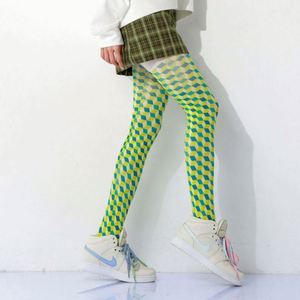 Medias de compresión con estampado geométrico tridimensional a cuadros, opacas, de poliéster/algodón, estilo ruso, para todos. - Product Image 4