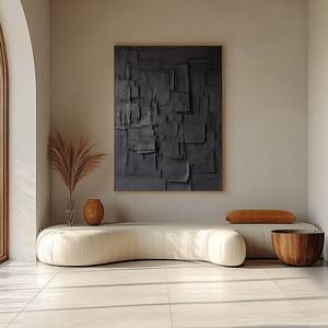 Pintura al Óleo Abstracta Pintada a Mano por un Artista, Arte de Pared en Lienzo para Sala de Estar Moderna, Decoración Minimalista para Hoteles - Product Image 1