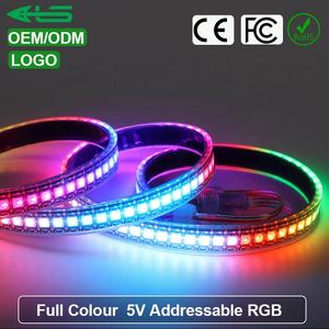 DC5V WS2812B 144发光二极管/米7毫米10毫米12毫米柔性印刷电路板可寻址RGB发光二极管带5V RGBIC WS2812发光二极管条形灯WS2812 - Product Image 1