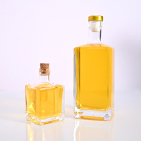 Bouteilles de vin carrées vides de haute qualité en verre de 1000 ml