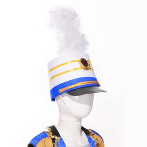 Chapeau de fanfare pour enfants, chapeau de batteur, chapeau avec plumes, uniforme cosplay, fête, accessoires drôles pour enfants - Product Image 4
