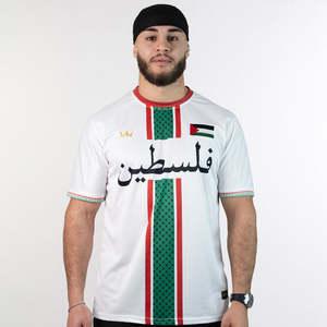 Maillot de football personnalisé 2024 de haute qualité avec logo, nom et numéro imprimés par transfert thermique, 100% polyester, Palestine National Club - Product Image 5