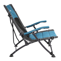 Fauteuils d'extérieur pliants portables pour le camping, chaises rembourrées avec structure en acier, chaises de plage, capacité 300 livres
