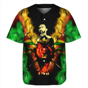 Seragam Baseball Ukuran Besar Pria Hari Nasional Ethiopia, Motif Singa Yehuda Afrika, Seragam Sepak Bola Desain Cetak Kustom - Product Image 5