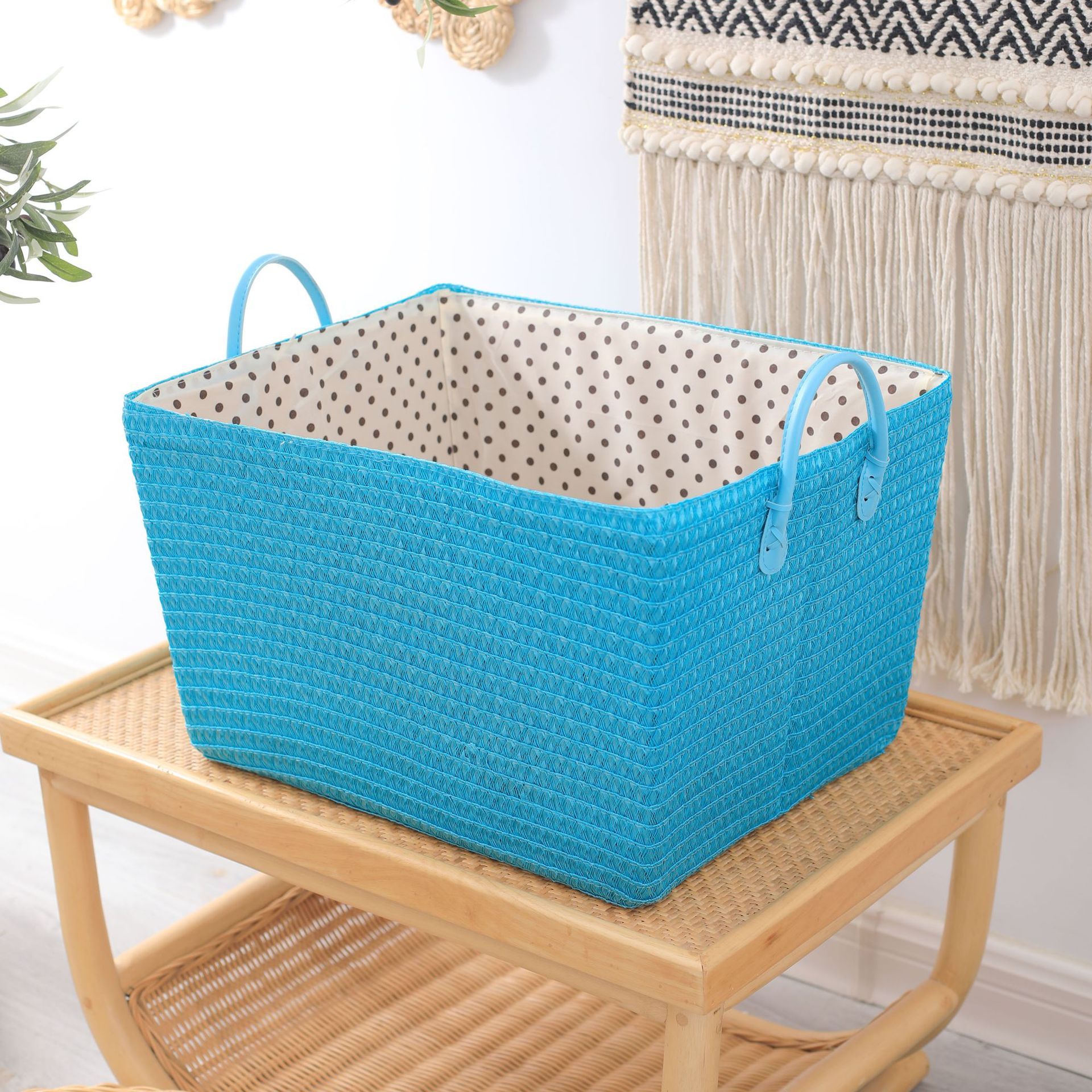 (Forro de lunares) Azul real, 45*35*25 [MDF]