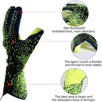Guantes de Portero de Fútbol de Alta Calidad al por Mayor, para Jóvenes y Adultos, Transpirables, de Látex, con Diseño Antideslizante y Protección
