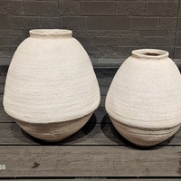 Ensemble de vases à fleurs en céramique en terre cuite de grande taille au design vintage personnalisé Décoration de jardin à domicile Pot de fleurs en métal personnalisé géant