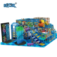 Aire de jeux intérieure commerciale avec balançoire et toboggan pour enfants, aire de jeux amusante et coquine