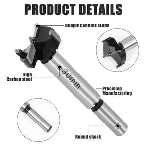 5pcs Wooden <strong>Box</strong> Packed HSS Wood Forstner <strong>Drill</strong> <strong>Bits</strong> Set with Round Shank Hole Saw Woodworking Tools - Product Image 3
