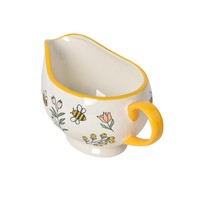 Plateau à café en céramique peint à la main de 7,5 pouces, motif abeille multicolore, écologique, compatible micro-ondes, design moderne, motif personnalisé