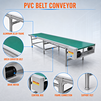 Solution d'intégration d'équipements d'automatisation : Convoyeur combiné avec structure en alliage d'aluminium et bande transporteuse en PU, tension personnalisée