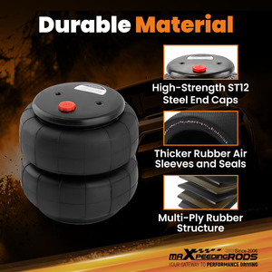 Sacs de suspension pneumatiques avant/arrière <span class=keywords><strong>MaXpeedingrods</strong></span> Factory 2600lbs pour Dodge/Ram 1500, universels pour la plupart des camions, fourgonnettes et SUV - Product Image 3