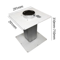 Socle de Table de levage manuel réglable en hauteur, pour bateau, marin, caravane et RV, 7 pouces