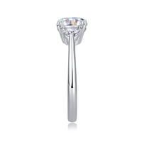 D couleur excellente 2ct coussin coupe Moissanite bague en argent Sterling 925 luxe Design bijoux coeur forme pierres précieuses Combo anneau