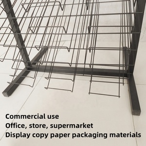 Tùy chỉnh A4 cửa hàng lưu ý cuốn sách sổ lưu niệm <span class=keywords><strong>Rack</strong></span> hiển thị đứng chủ Văn phòng Nguồn cung cấp cán dây kim loại <span class=keywords><strong>Rack</strong></span> với gói túi giấy - Product Image 4