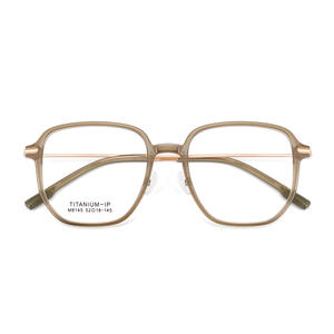 Montures de lunettes carrées translucides en titane style coréen, légères, monture complète, unisexe, verres acryliques, origine Danyang - Product Image 2