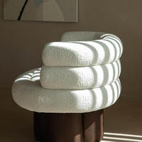 Fauteuil de salon design moderne classique avec base en noyer, fauteuil lounge en laine pour la maison et l'hôtel, directement de l'usine