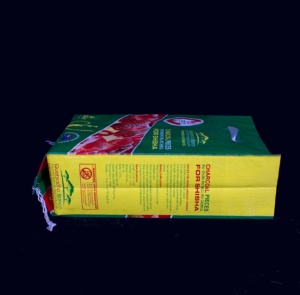 Sacs tissés en PP recyclé doublement laminés personnalisés avec poignée, scellage thermique, logo personnalisé, <span class=keywords><strong>sac</strong></span> d'emballage pour riz 25KG - Product Image 2