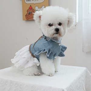 Vestido Confortável Estilo Princesa Xadrez para Cães e Gatos, Ideal para Teddy e <span class=keywords><strong>Maltese</strong></span>, Roupas para Animais de Estimação para Todas as Estações - Product Image 2