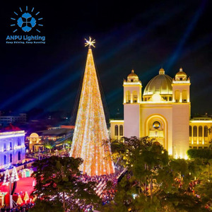 ANPU LIGHTING AP-Mile High Tree 50M Arbre <span class=keywords><strong>de</strong></span> Noël Géant avec Éclairage LED RGB Dynamique - Décoration <span class=keywords><strong>de</strong></span> Fêtes IP65 - Vente Directe Usine - Product Image 1