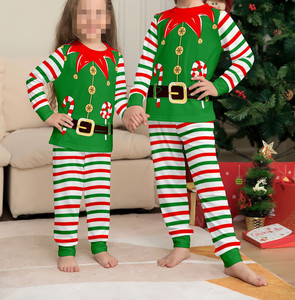 Noël Parent-enfant <span class=keywords><strong>tenue</strong></span> elfe Costumes personnalisé imprimé mignon fête <span class=keywords><strong>de</strong></span> noël vêtements <span class=keywords><strong>de</strong></span> nuit en gros nouvel an famille Match <span class=keywords><strong>tenue</strong></span> - Product Image 5