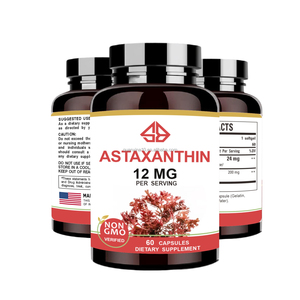 Capsules d'astaxanthine naturelle OEM, améliorent l'immunité, complément nutritionnel, dose de 12 mg, 60 capsules/flacon - Product Image 3