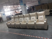 Meilleure vente de canapé de cinéma en cuir de luxe inclinable confortable design moderne fauteuil de cinéma VIP inclinable manuel