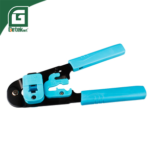 Herramienta de crimpado RJ45 GETEKnet OEM ODM para redes, pelacables eléctrico de cobre, tubo de crimpado RJ45, mango azul oscuro - Product Image 5