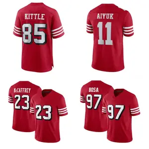 2024 kustom San 49 tim kota dijahit Jersey sepak bola Amerika #19 Samuel #54 Warner #97 Bosa #10 Garoppolo #85 Kittle #