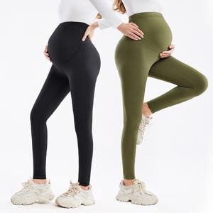Leggings de yoga de <span class=keywords><strong>grossesse</strong></span> en gros pour femmes, soutenant l'abdomen et pantalons de yoga taille haute, collants - Product Image 1
