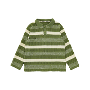 YOEHYAUL N6959 Nouvelle Collection Printemps <span class=keywords><strong>Pull</strong></span> Col Polo Rayé en Maille pour Garçons, Mode Décontractée pour Enfants et Adolescents, <span class=keywords><strong>Pull</strong></span>-over pour Tout-petits - Product Image 2