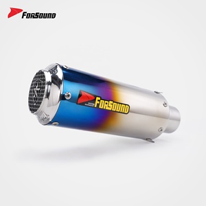 <span class=keywords><strong>Precio</strong></span> de Fábrica Forsound: Accesorios Modificados para Kawasaki <span class=keywords><strong>Ninja</strong></span> 400, Silenciador de Escape Corto Estilo Trick Star en Azul Quemado - Product Image 4