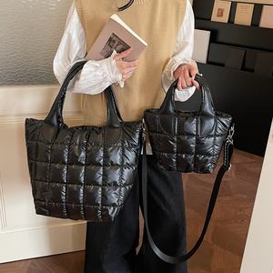Portable <b>Quilted</b> Puffer Crossbody <b>Bag</b> Soft Padded Shoulder Pillow Waterproof Winter <b>Makeup</b> Puffy <b>Bag</b> Summer Chains Decor - Product Image 5