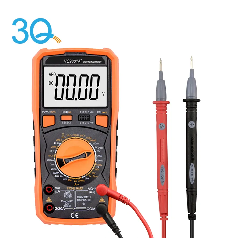 3Q ВИКТОР 9808 + высокая точность 2000 мкФ 10 МГц частота температуры и измерения индуктивности мультиметр