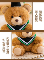 Doctor Bear Peluche Super Douce en Polyester et Coton PP, Pendentif, Breloque de Sac, Porte-clés, Jouet en Peluche, Cadeau pour Événements Scolaires et Remise de Diplôme