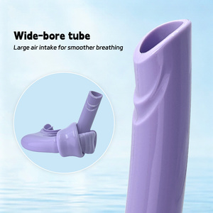 Tube de <span class=keywords><strong>plongée</strong></span> pliable et coloré en silicone souple pour la <span class=keywords><strong>plongée</strong></span> libre, tube respiratoire sous-marin flexible - Product Image 4
