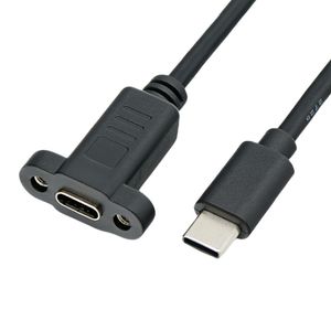 Cable de extensión tipo C macho a hembra de 1m negro para carga de teléfonos móviles y transferencia de datos - Product Image 4