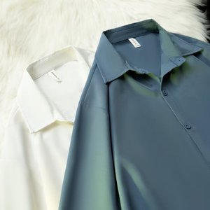 <span class=keywords><strong>Camicia</strong></span> estiva Casual da <span class=keywords><strong>uomo</strong></span> a maniche corte da <span class=keywords><strong>uomo</strong></span> <span class=keywords><strong>camicia</strong></span> ampia tinta unita taglia grande - Product Image 2