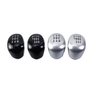 Couvercle de pommeau de levier de vitesse en alliage d'aluminium, 5 vitesses, 6 vitesses, pour Ford Fox, antirouille, noir et argent - Product Image 1