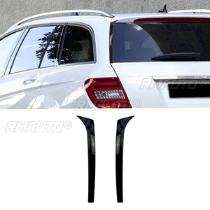 สปอยเลอร์ข้างกระจกหลังรถยนต์สีดำเงา 2 ชิ้น สำหรับ Mercedes-Benz C-Class W204 Variant Wagon C200 C260 ปี 2007-2014 - Product Image 1