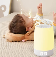 Mesin White Noise Lampu Tidur Warna RGB Kontrol Jarak Jauh APP untuk Speaker Jam Digital Multilevel