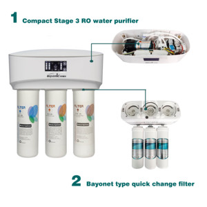Filtro de Agua Alcalina de Ósmosis Inversa Doméstico para Hoteles, Purificador de Agua con Sistema de Purificación Manual Integral de <span class=keywords><strong>Bayoneta</strong></span> - Product Image 3