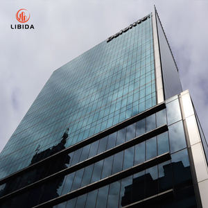 Vidrio templado de fachada compatible con punto de construcción comercial de gama alta con marco de aluminio de acero - Product Image 3