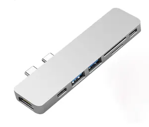 7 Port mit 4K HD MI PD * 2 SD/TF Kartenleser USB 3.0*2 Für macbook Pro 7 In 2 Typ C HUB