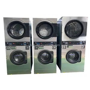 Machine de lavage et de séchage à pièces de monnaie, équipement de blanchisserie Commercial, écran tactile PLC