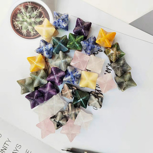 Estrella Merkaba de cristal, <span class=keywords><strong>jaspe</strong></span> rojo de 8 puntos, tres tamaños, para regalo - Product Image 4