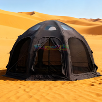 Tente de camping familiale de grande taille en gros, quatre saisons, résistante aux UV, tente gonflable imperméable à double couche, tente dôme gonflable