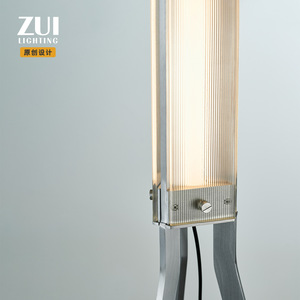 ZUI Lighting Floor Lamp <b>LED</b> Touch Control Triangular Base Home Living Room <b>Corner</b> <b>Light</b> Minimalist Design - Product Image 4
