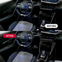 Shasha Fibre de carbone pour Peugeot 208 2020-2025 Intérieur de voiture Ensemble complet Produit Accessoires en fibre de carbone véritable